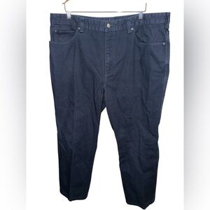 Mens 42X32 Duluth Trading Co Heavyweight Fire Hose Relaxed Pants 86125 Navy Blue